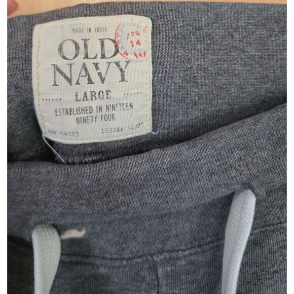 Vintage Mens Large Gray Cotton Drawstring Shorts Parkview Print gym rat workout - Picture 5 of 7